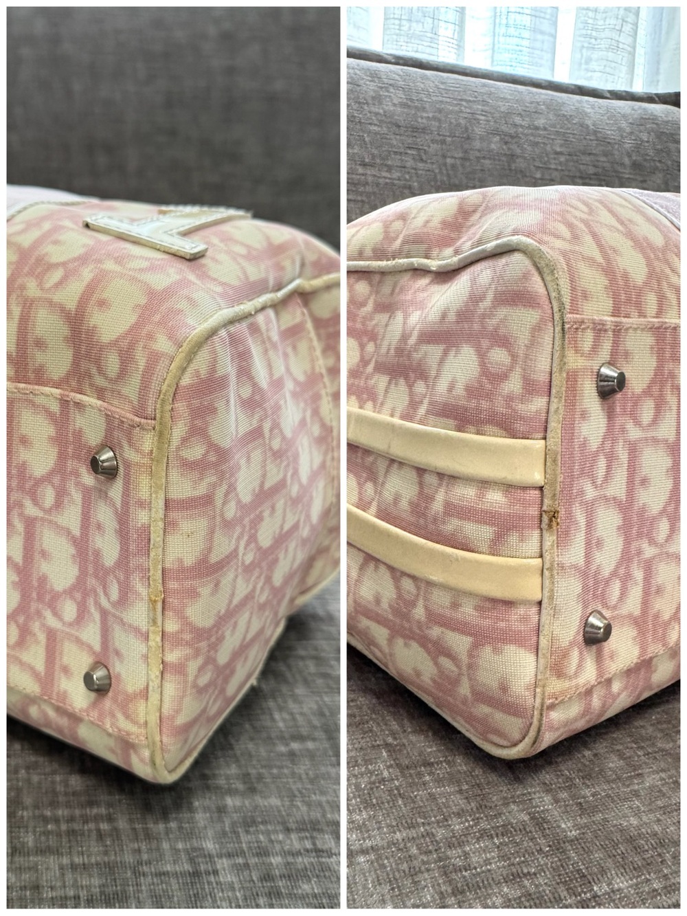 Vintage Christian Dior Pink Trotter No. 1 Boston Bag Y2K Galliano Era - Picture 12 of 16